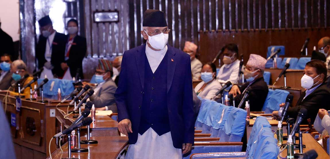 ओलीले विश्‍वासको मत पाएनन्, प्रधानमन्‍त्री पक्षमा जम्मा ९३ मत, अब राजीनामा दिने