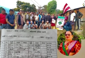 स्कुलमा हाजिर गरेर दिउँसभर कांग्रेसको झण्डा बोकेर नुवाकोटको गाउँ डुल्छिन प्रधानाध्यापक