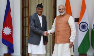 भारत भ्रमणमा रहेका प्रधानमन्त्रीले ‘चुच्चे नक्सा’बारे कुरा नै उठाएनन्