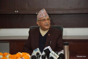 एमसीसी सम्झौता गर्दा एमालेसँग कुनै सल्लाह भएको थिएन : ओली