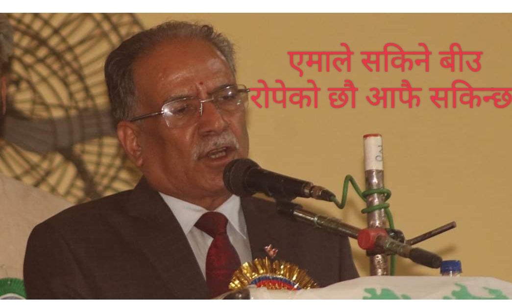माधवकुमार नेपालले छोडेपछि एमाले ‘एमाले’ रहेन हाम्रो प्रतिस्पर्धा राप्रपा मात्र हो  : प्रचण्ड