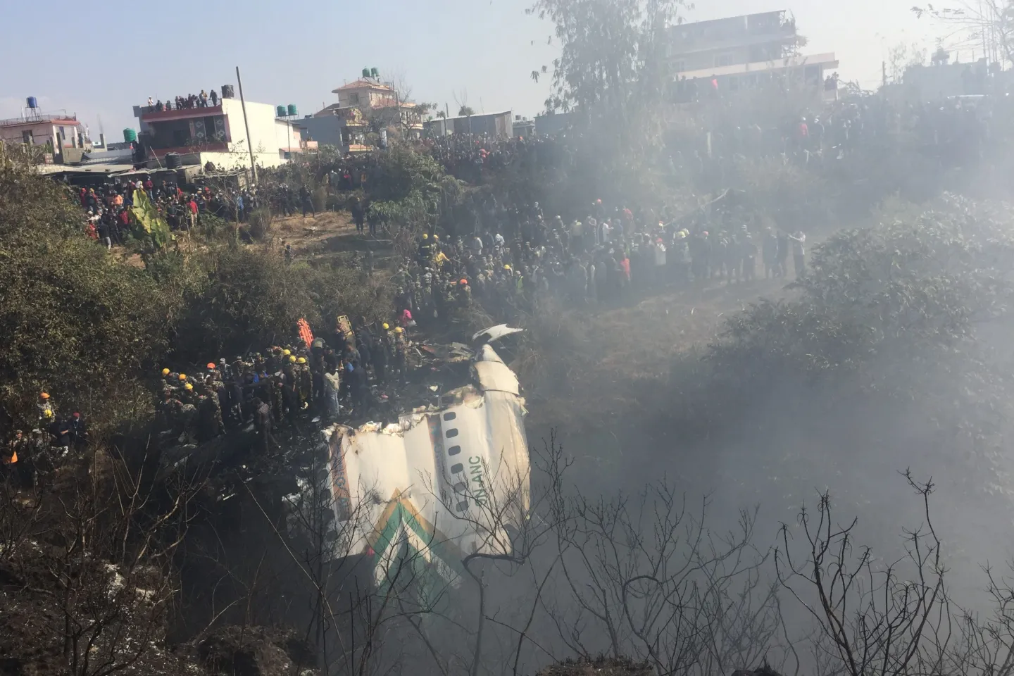 पोखरा विमान दुर्घटना अपडेट : ६८ जनाको शव फेला, उद्धार गर्न क्रेनको प्रयोग