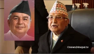 मेरा मित्र रामचन्द्रलाई राष्ट्रपतिमा निर्वाचित भएकोमा बधाइ : केपी ओली
